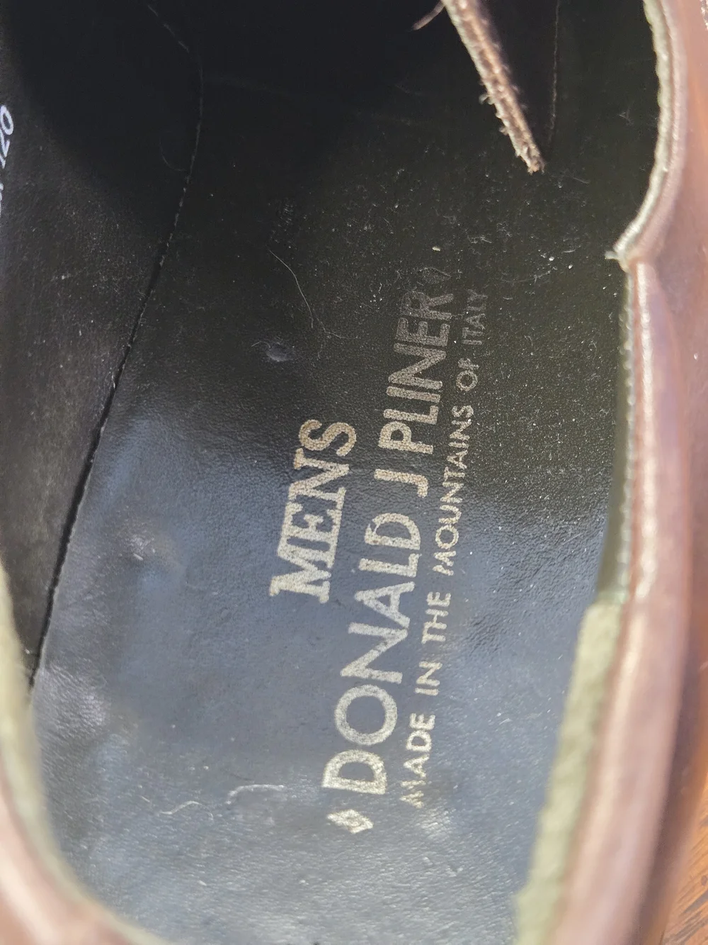 Donald J Pliner Parker 120 Brown Leather Oxford Dress Shoes Italy Mens 10.5M - Picture 8 of 9